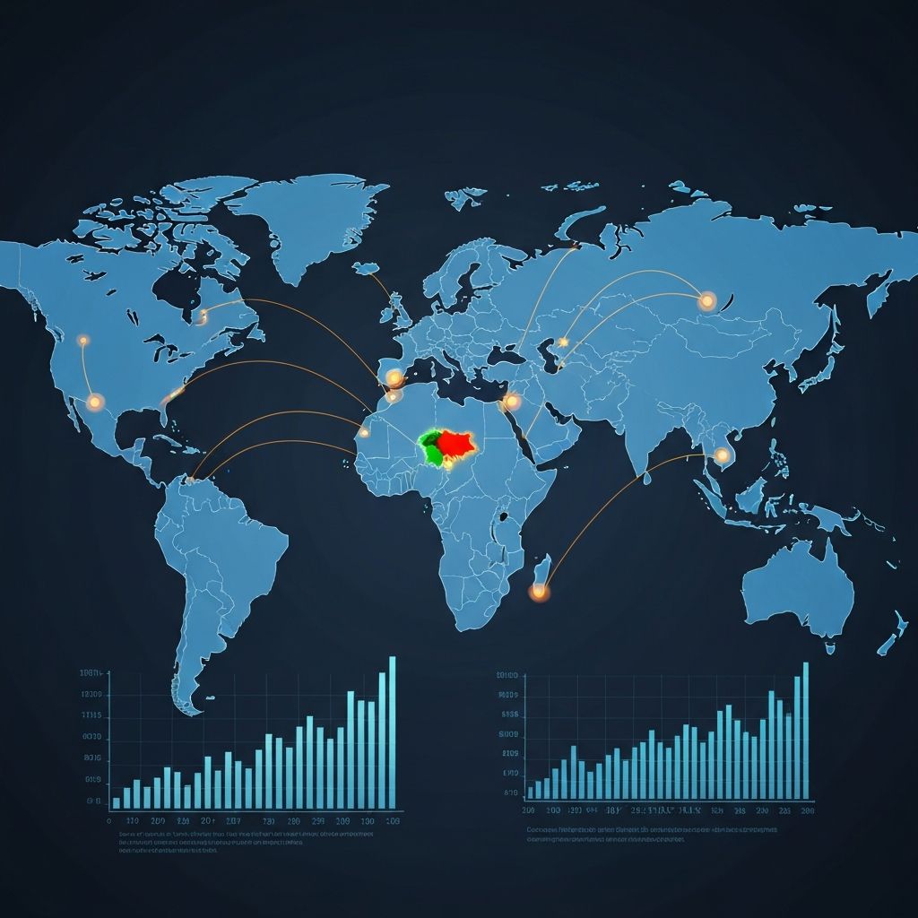 Global network expansion visualization